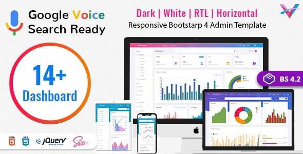 VoiceX v4.2.1 - Bootstrap Admin Dashboard Template