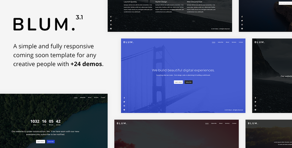 Blum v3.1 - Responsive Coming Soon Template