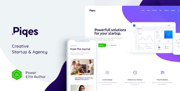 Piqes v1.0.1 - Creative Startup & Agency WordPress Theme
