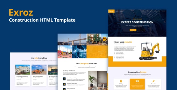 Exroz v1.0 - Construction HTML Template