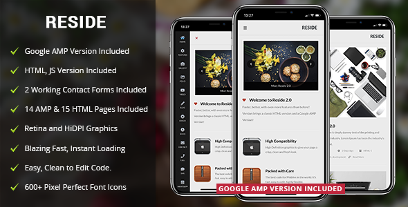 Reside Mobile v2.0 - Mobile Template