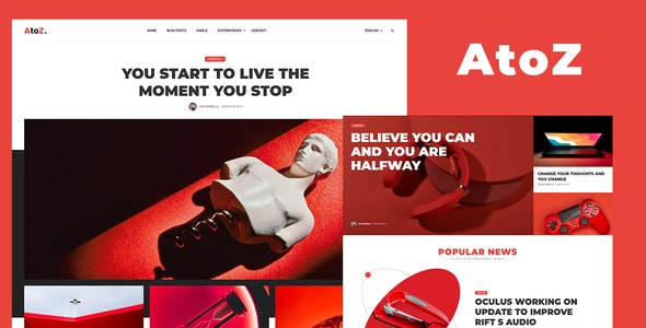 AtoZ v1.0 - Blog and Magazine HTML Template