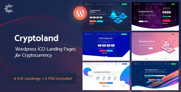 Cryptoland v2.2.1 - ICO Landing Pages WordPress Theme