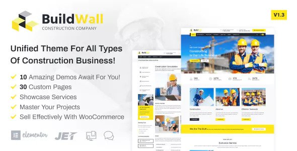 BuildWall v1.3.1 - Construction Company Elementor