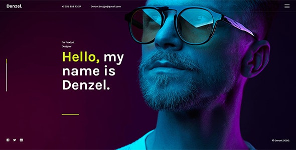 Denzel. v1.0 - Onepage Personal HTML Template