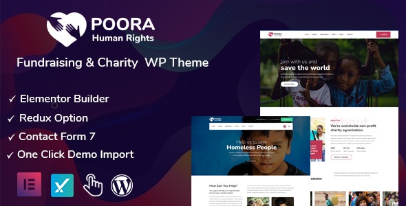 Poora v1.0 - Fundraising & Charity WordPress Theme