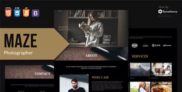 MAZE - Photography Portfolio HTML Template