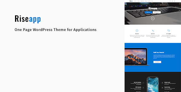 Riseapp v1.0.1 - One Page Wordpress Theme for Applications