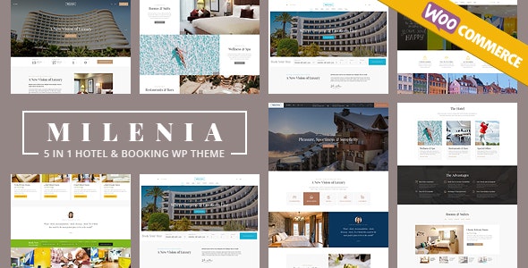 Milenia v1.1.8 - Hotel & Booking WordPress Theme