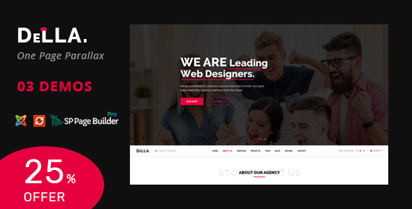 Download Della v1.0 – One Page Joomla Template for Digital Agency | Free Nulled Scripts