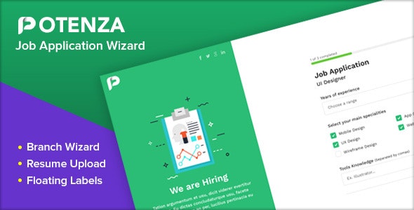 Potenza v1.0 - Job Application Form Wizard
