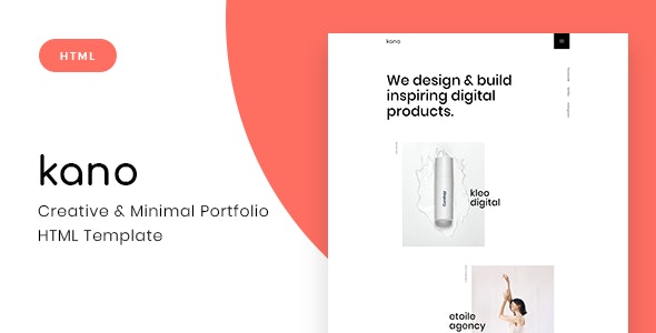 Kano v1.0 - Creative & Minimal Portfolio HTML Template