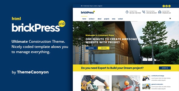 BrickPress v1.0 - Construction & Building HTML5 Template