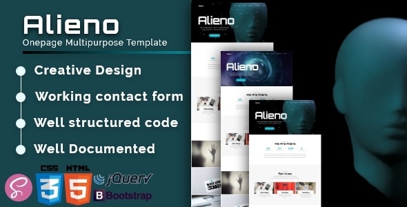Alieno v1.0 - Onepage Multipurpose Template