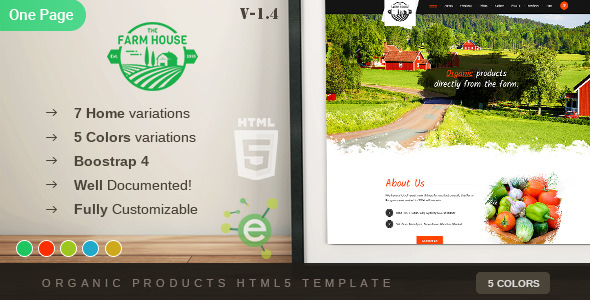 Download The Farm House – One Page Organic Food, Fruit and Vegetables Products HTML5 Template | Free Nulled Scripts