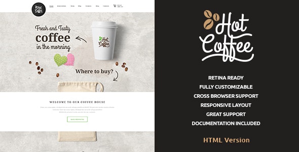 Hot Coffee v1.0.1 - Cafe & Restaurant HTML Template