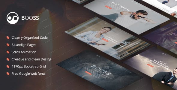 Booss v1.0 - Creative Multipurpose Marketing Landing Page