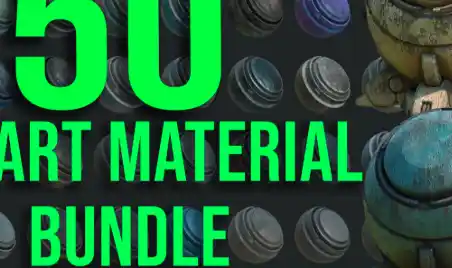 Download Artstation 50 High Quality Metal Smart Material Bundle Free