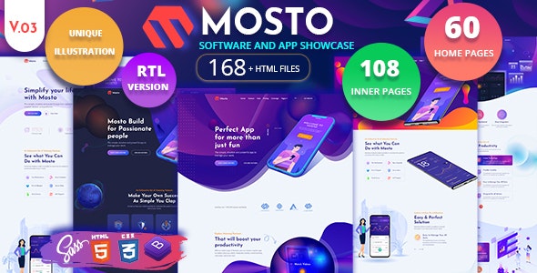 Mosto v3.0.1 - app landing page