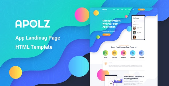 Apolz v1.0 - App Landing Page HTML Template