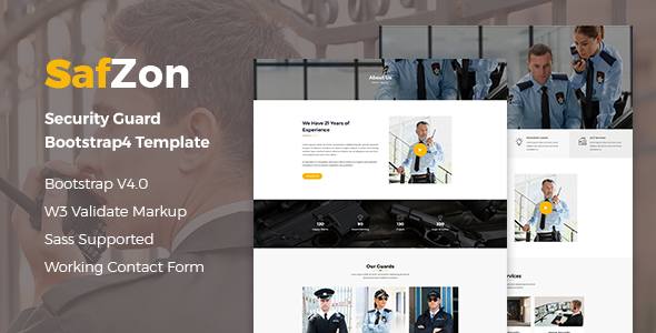 Download SafZon – Security Guard Bootstrap 4 Template | Free Nulled Scripts