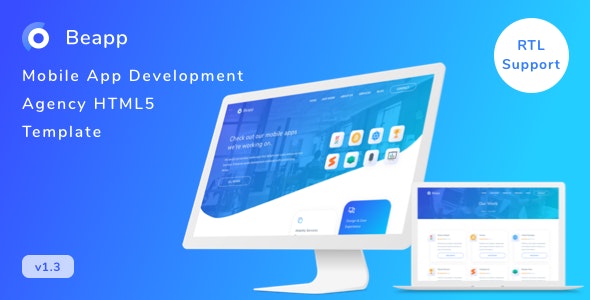 Beapp v1.0 - Mobile App Development Agency HTML5 Template + RTL Support