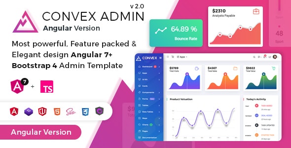 Convex - Angular Bootstrap Admin Dashboard Template