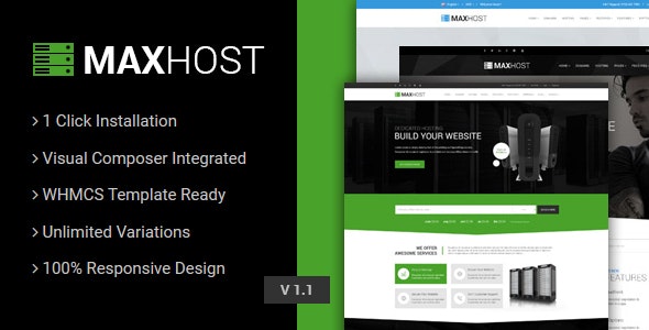 MaxHost v7.0 - Web Hosting, WHMCS and Corporate Business WordPress Theme with WooCommerce
