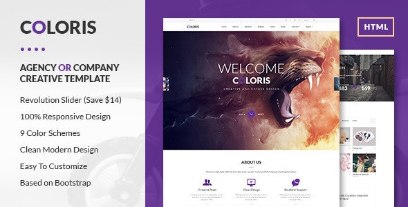 Coloris v1.0 - Premium Portfolio HTML Template
