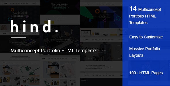 Hind v1.0 - Multi-Concept Portfolio HTML Template