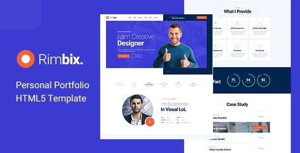 Rimbix v1.0 - One Page Personal Portfolio HTML5 Template