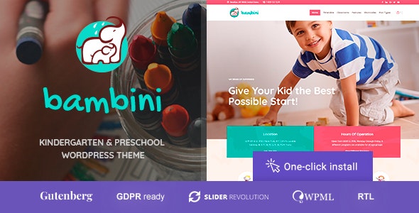 Bambini v1.0.7 - Kindergarten & Pre-School Theme