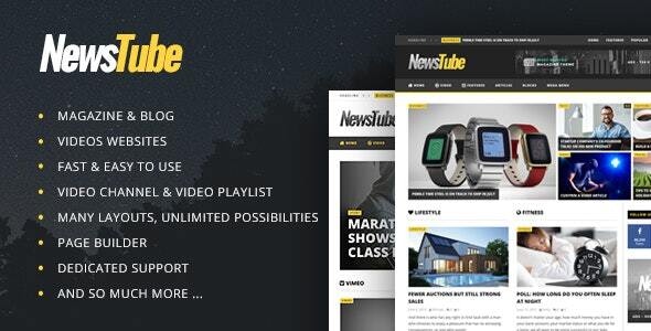 NewsTube v1.5.3.0 - Magazine Blog & Video