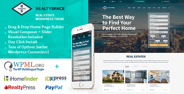 Realtyspace v1.4.20 - Real estate WordPress Theme