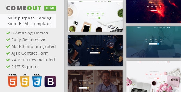 ComeOut - Multipurpose Coming Soon HTML Template