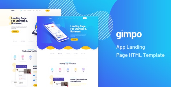 Gimpo v1.0 - App Landing Page HTML Template