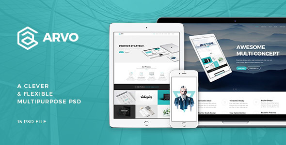Download Arvo – A Clever & Flexible Multipurpose PSD | Free Nulled Scripts