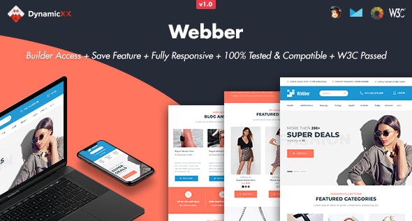 Webber v1.0 - Responsive Email + Online Template Builder