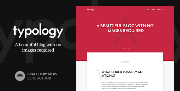 Typology v1.7 - Text Based Minimal WordPress Blog Theme