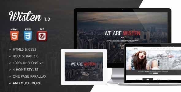 Wisten v1.3 - Wordpress One Page Parallax Theme