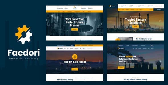 Facdori v1.0 - Industrial & Factory Business PSD Template