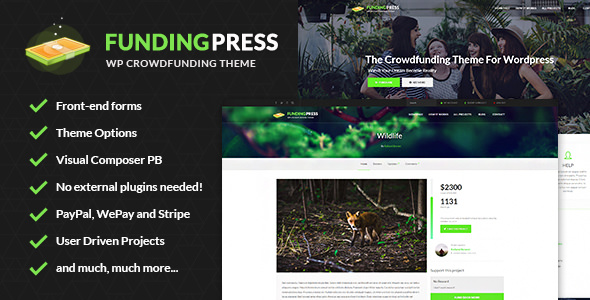 Fundingpress v5.2 - The Crowdfunding WordPress Theme