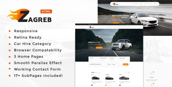Zagreb v1.0 - Limousine / Transport / Car Hire Template