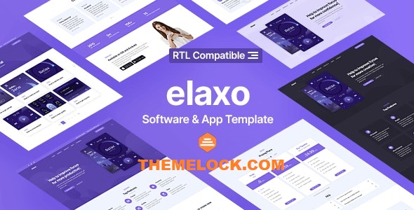 Elaxo v1.0 - App and Software Website Template + RTL