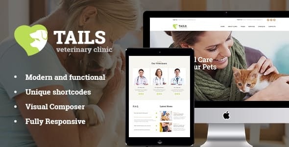 Tails v1.4.2 - Veterinary Clinic, Pet Care & Animal WordPress Theme + Shop