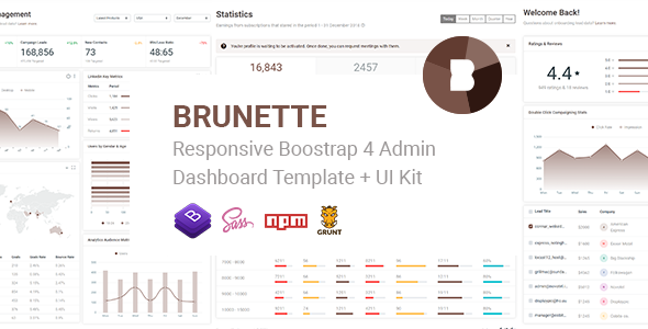 Brunette - Responsive Bootstrap 4 Admin & Powerful UI Kit