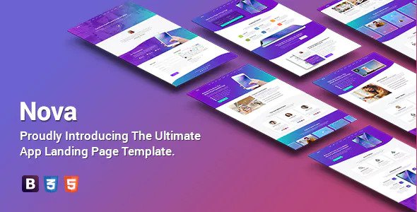 Nova - Premium App Landing Page Template