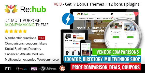 REHub v8.2.4 - Price Comparison, Business Community