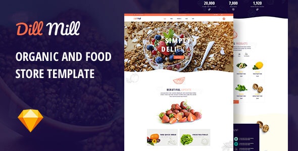 Dillmill v1.0 - Organic and Food Store Sketch Template