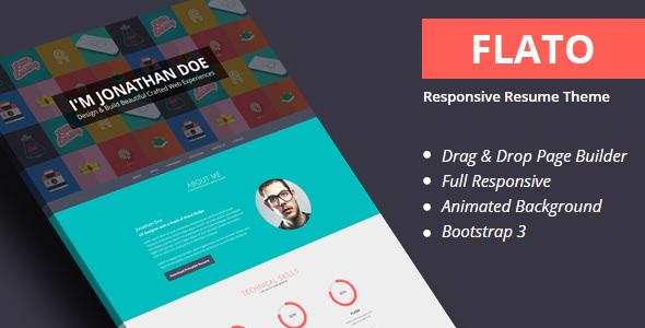 Flatoo v4.0 - vCard, Resume, Personal WordPress Theme